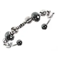 Magnetarmbånd (stål)  Charm armbånd - Stål magnet armring
