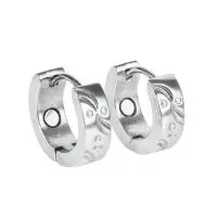 Magnet øreringe (stål) - Stål magnet øreringe