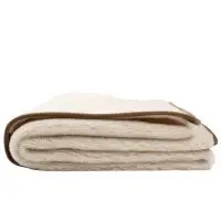 Uldplaid (Kamel) Beige-200 x 220 cm - Uldplaid 200 x 220 cm